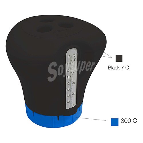 Flotador dosificador de cloro, termómetro integrado, compatible con tabletas cloro de bestway