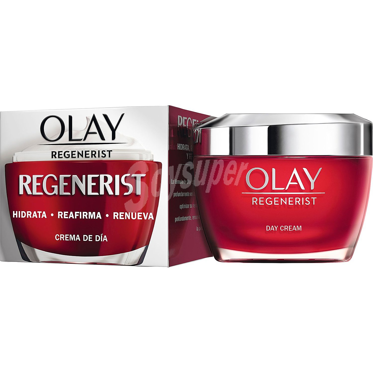 Crema facial de día fórmula con vitamina B3 y niacinamida 24H de hidratación Regenerist Olay