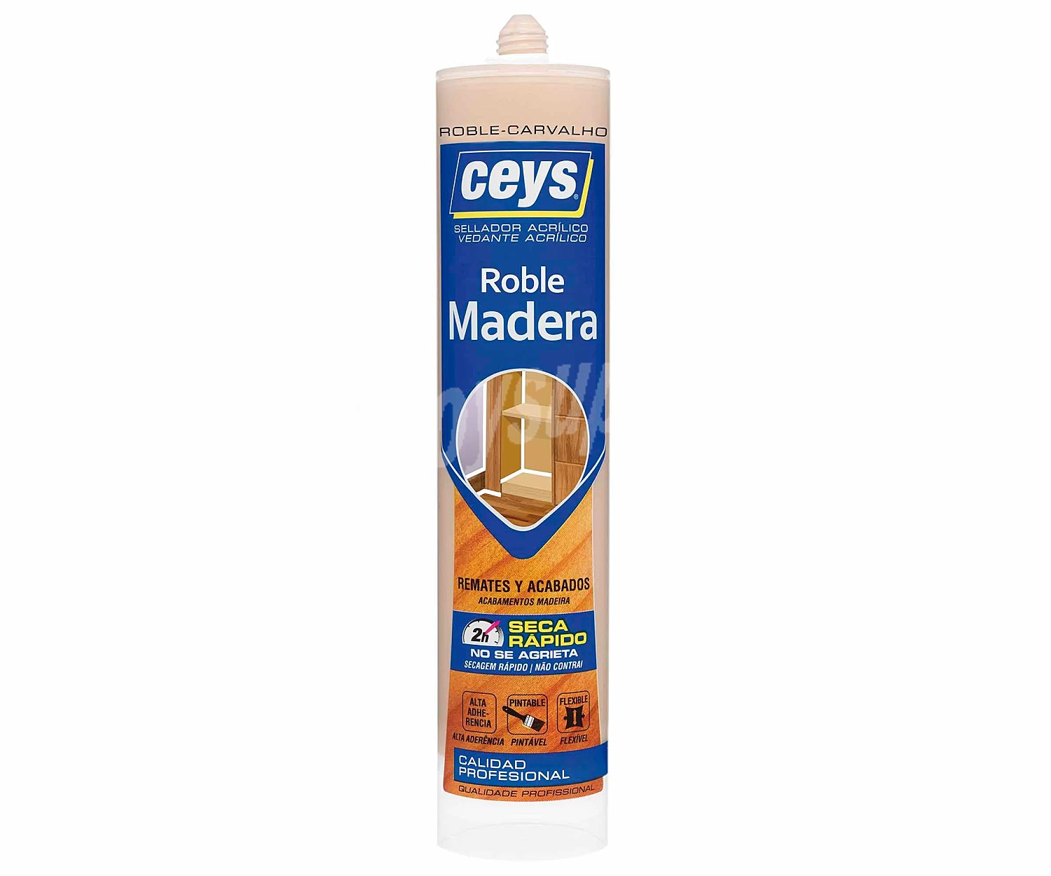 Sellador para madera en color roble para remates y acabados con secado rápido, ceys