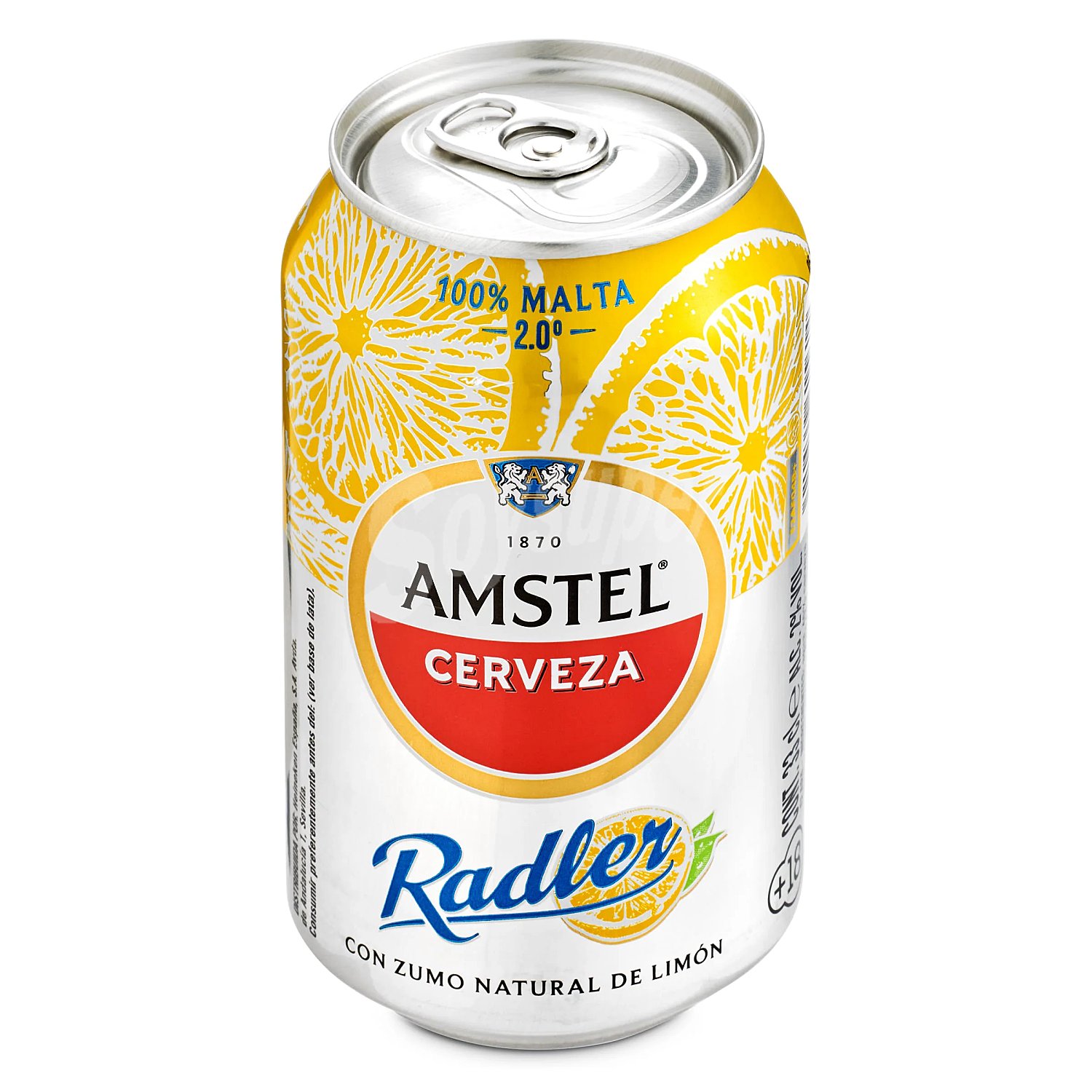 Cerveza con zumo natural de limón amstel radler