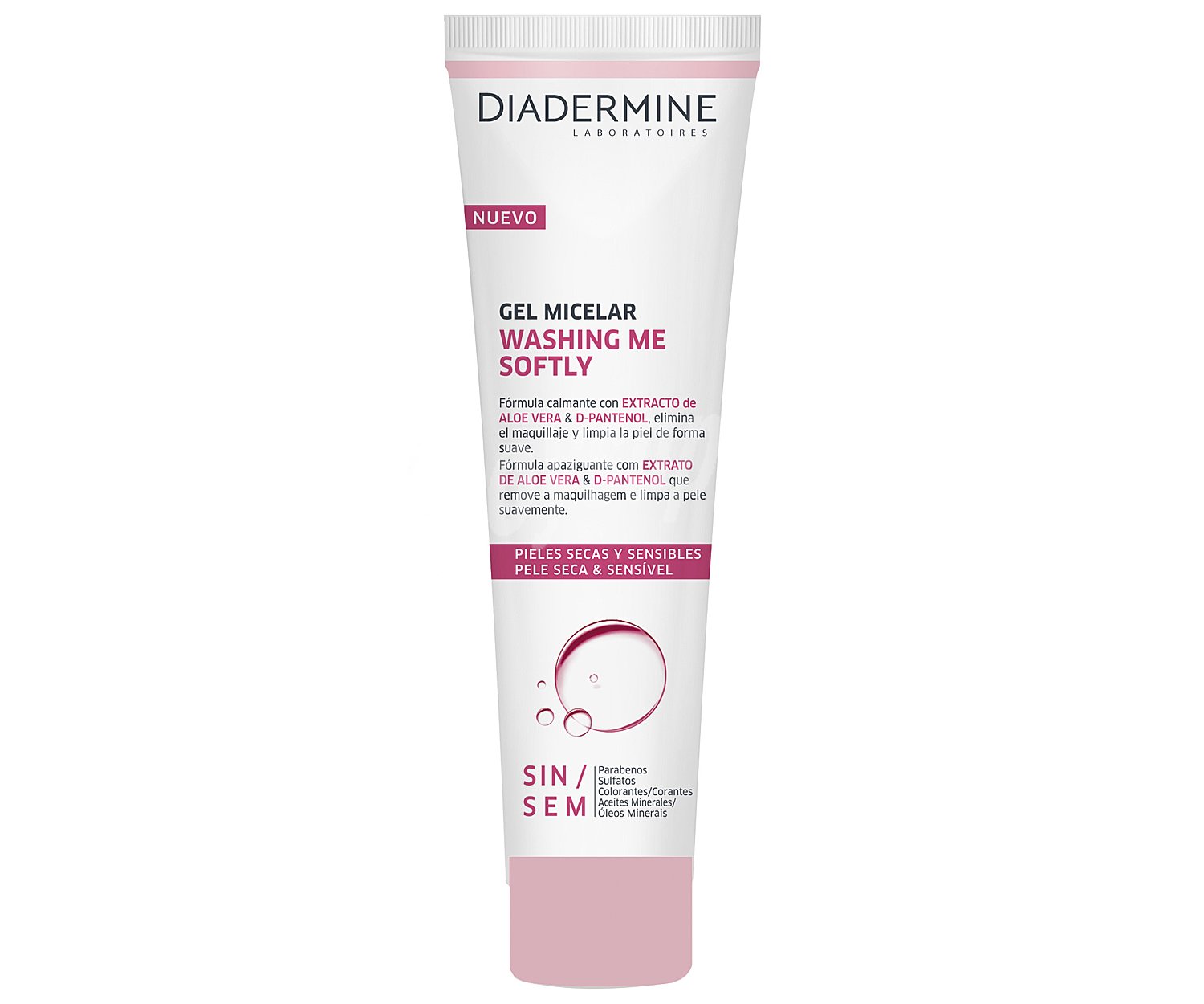 Gel micelar calmante piel seca y sensible Diadermine