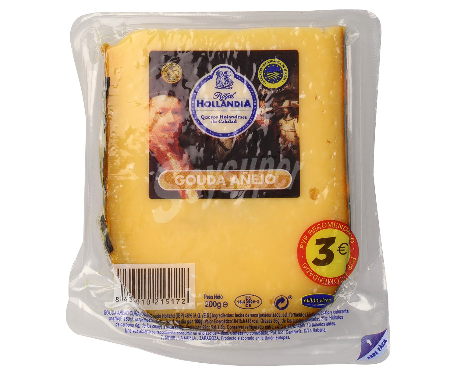 Queso gouda tierno hollandia