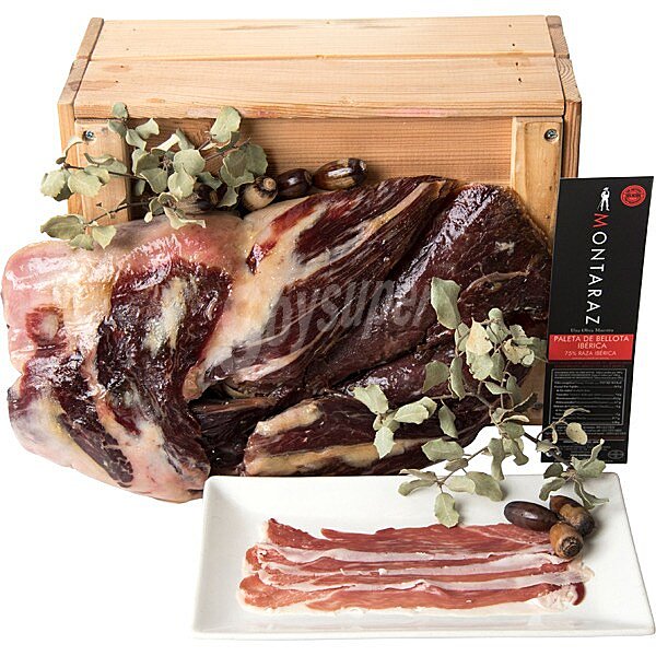 Paleta deshuesada iberica de bellota atada