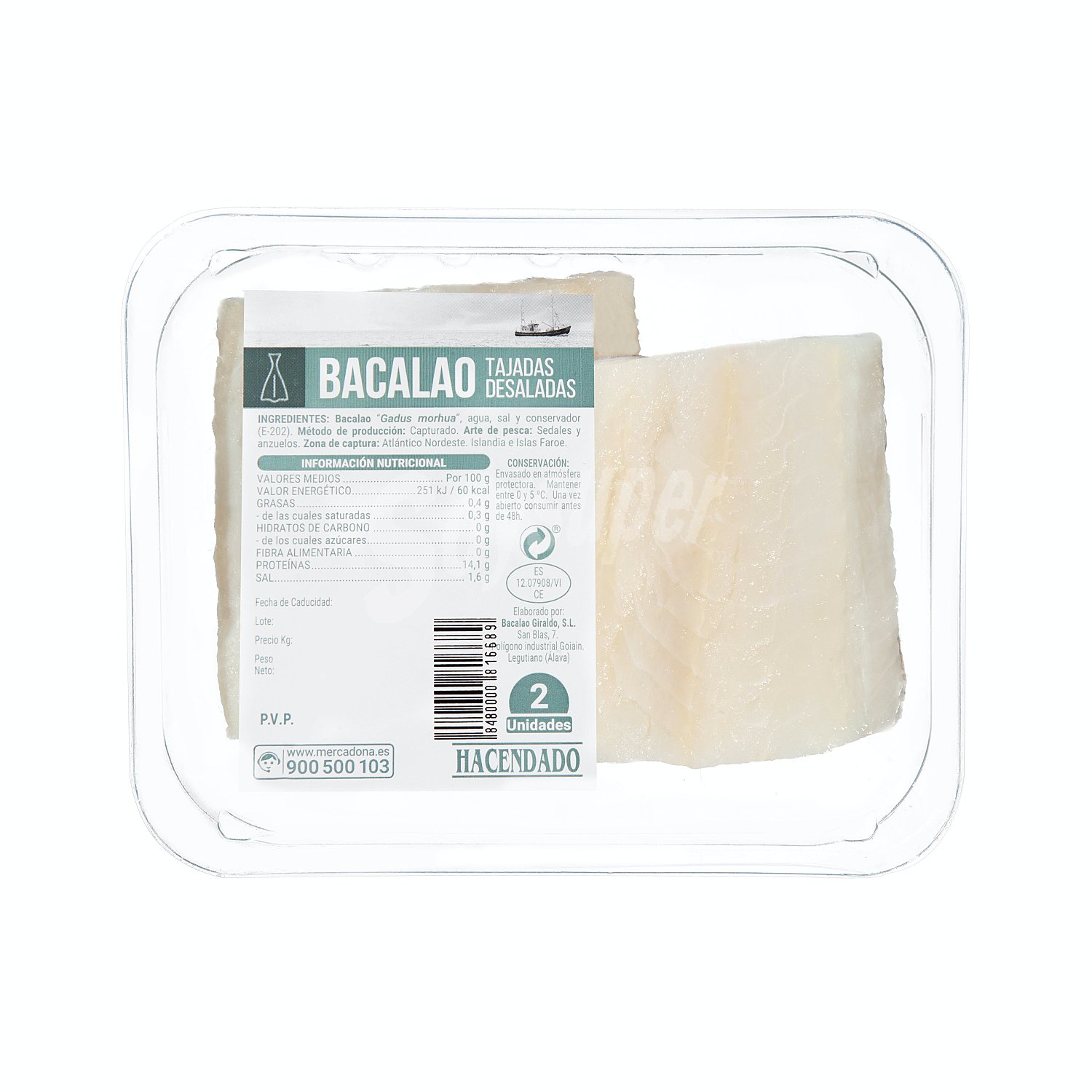 Tajadas de bacalao desaladas