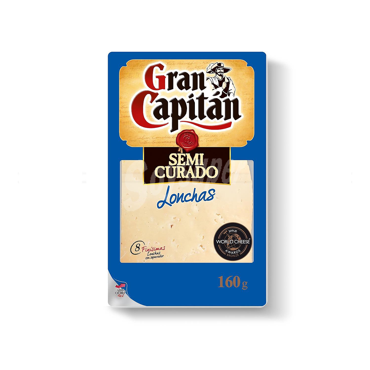 Queso semicurado en lonchas Gran Capitán