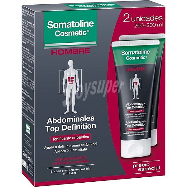 Hombre Abdominales Top Definition tonificante crioactivo ayuda a definir la zona abdominal